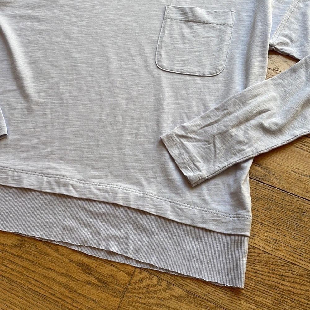 LILLA P Long sleeve pocket tee lilac, size XS - Picture 4 of 8